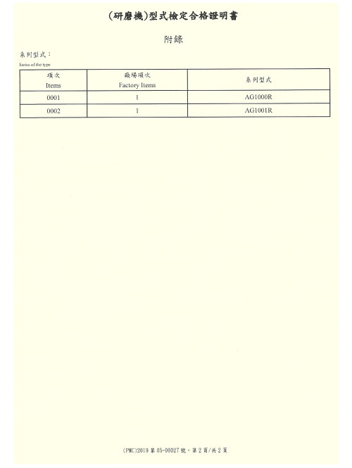 電動工具機產品認證書-TS